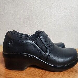 Ariat ATS Clogs Shoes Womens Size 7 Black Slip On Static Dissipating 10027283